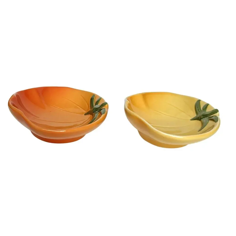 🍅 Williams Sonoma Set of 2 Vintage Heirloom Tomato Appetizer Dip Bowls
